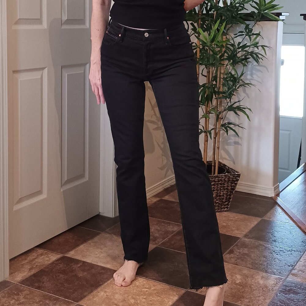 MOTHER SUPERIOR Mid Rise Straight Leg Semi-Rigid Jeans SIZE 28